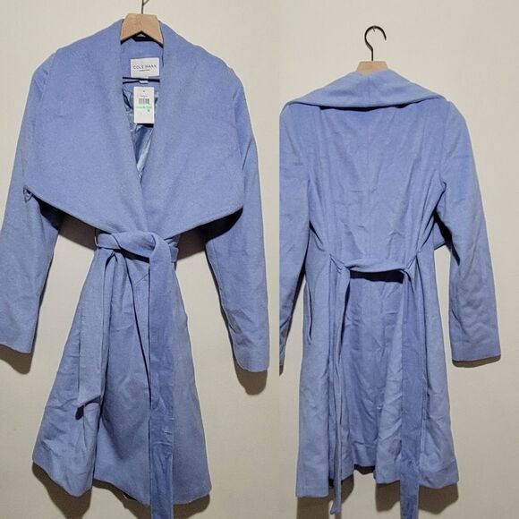 Cole Haan Signature Sleek Wrap Belted Coat - Picture 3 of 4